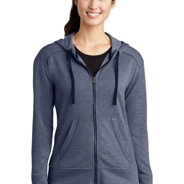 Women's PosiCharge ® Tri Blend Wicking Fleece Full Zip Hooded Jacket Thumbnail
